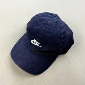 Nike Hat Cap Strapback Infant Baby Navy Blue Swoosh Logo Sportswear Adjustable
